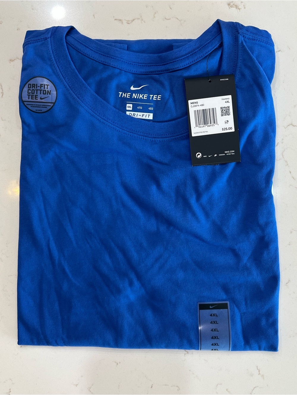 Nike Dri-FIT Sleeveless Training Muscle Tee Blue 4XL NWT